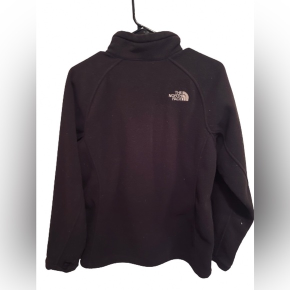 The North Face Black Fleece Jacket Women’s Size Large Full Zip Pockets - Picture 2 of 3